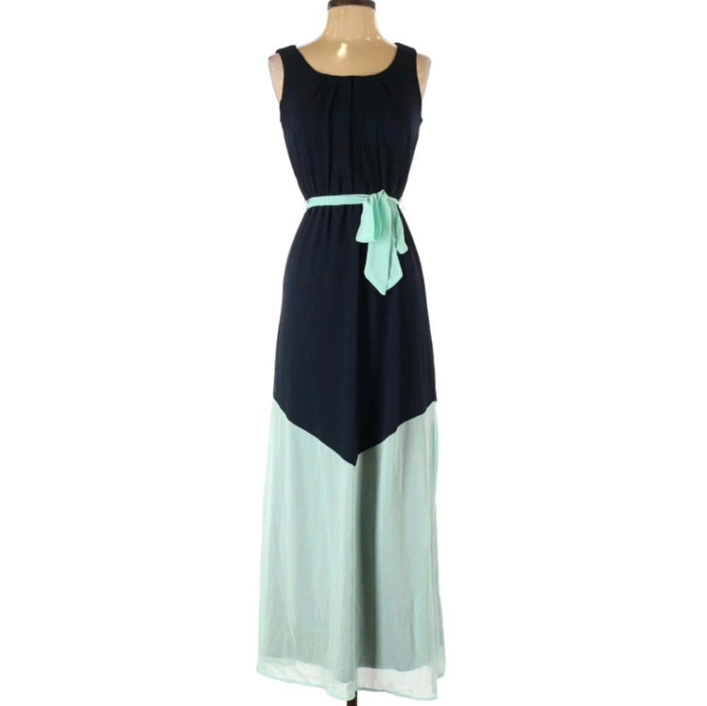 Color block maxi dress
